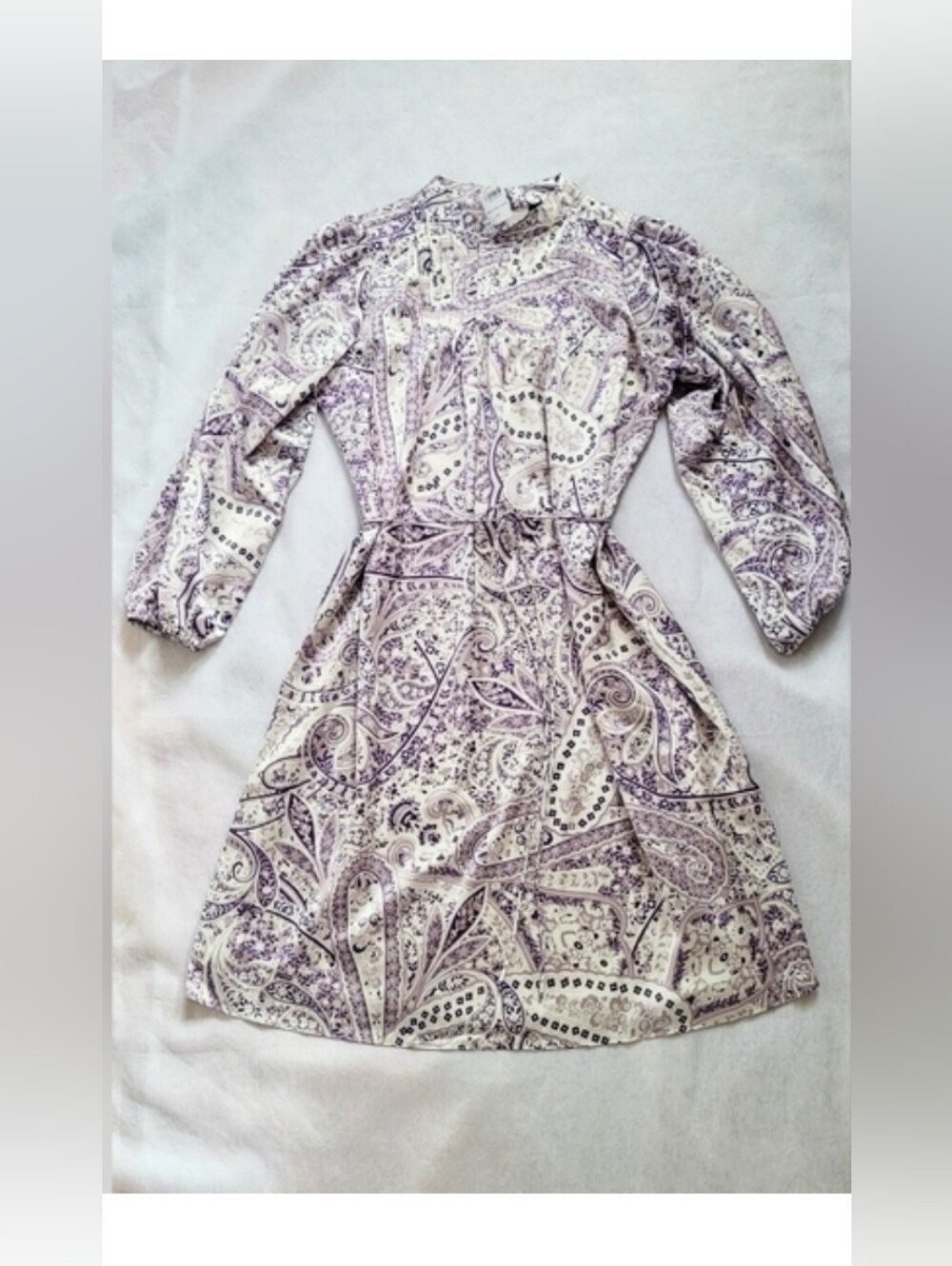 NWT! Ann Taylor Summer Paisley Scarf Print Satin Soft Women's Midi Dress Small